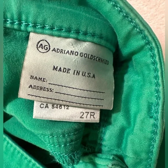 Adriano Goldschmied 27 super skinny stretch green jeans. Kelly green. RARE - Picture 8 of 11